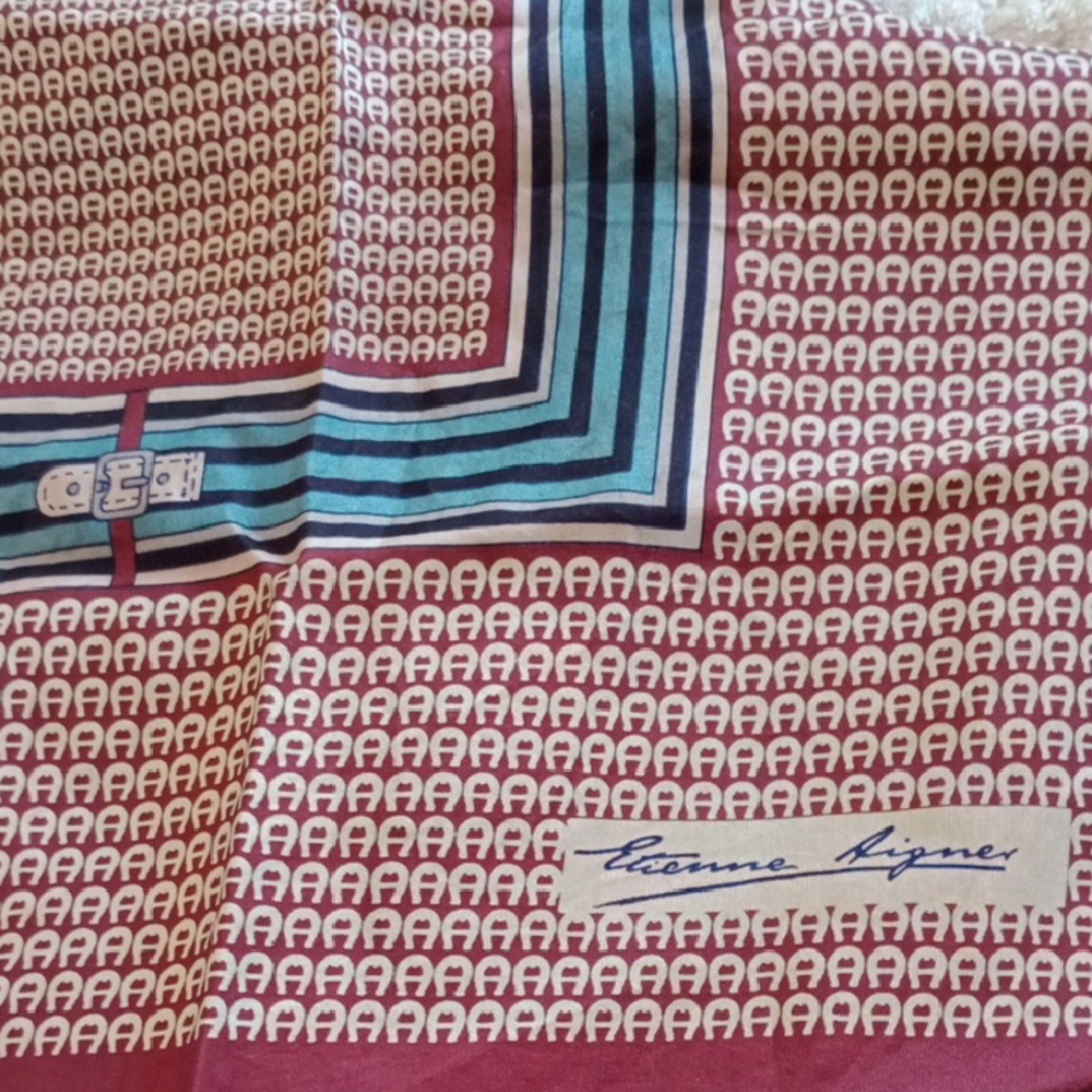 Vibrant Red and Blue Scarf Wrap